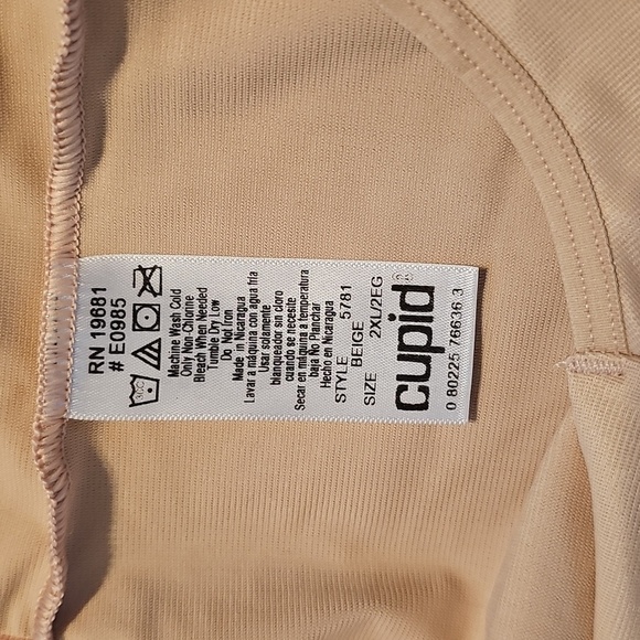 Cupid Extra Firm Control Boyshort Tummy Tuck Bodysuit -Plus Size - Picture 4 of 6